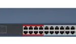 Hikvision 24 Port Fast Ethernet Smart Managed POE Switch, 2x Gigabit Combos